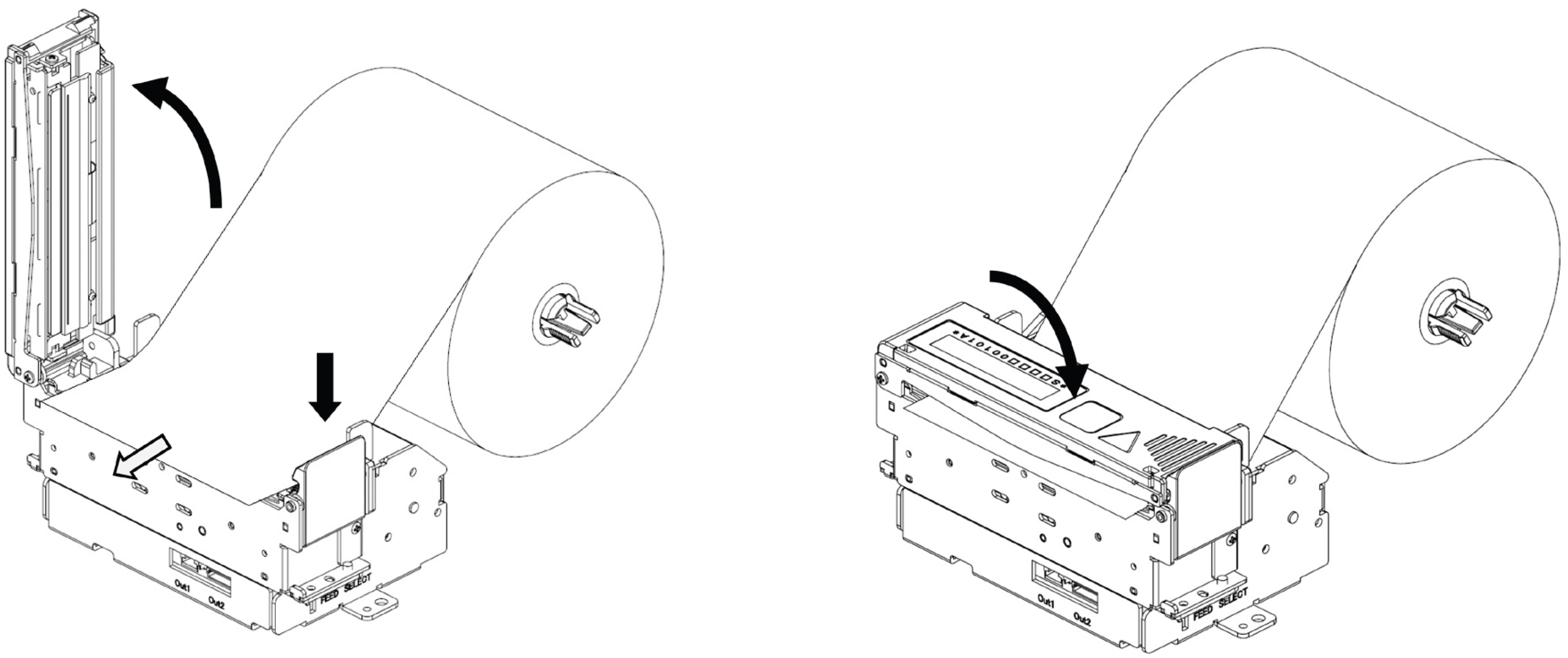 Instrukcja obsługi – wymiana papieru w drukarce – ilustracja 1