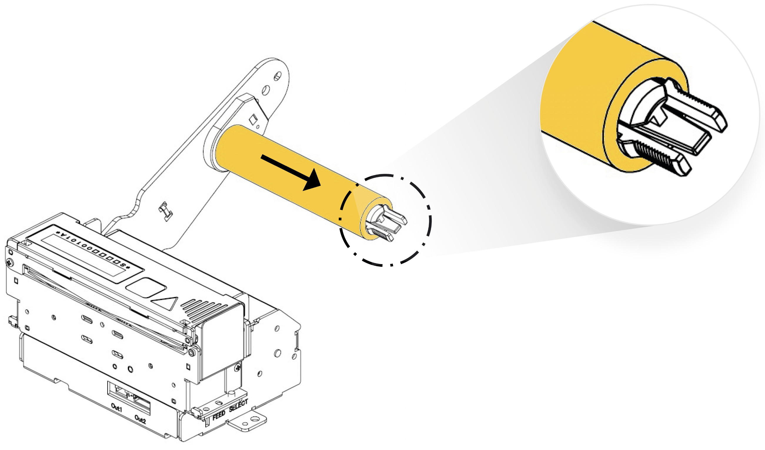 Instrukcja obsługi – wymiana papieru w drukarce – ilustracja 1