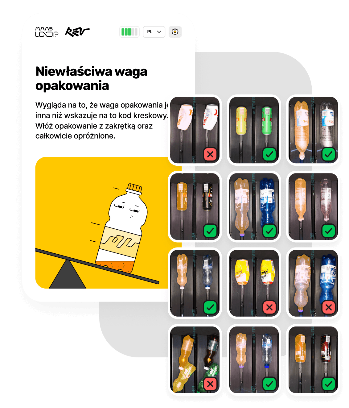 Maas Sync App screenshot showing a summary of RVM performance, stats and basic device informations