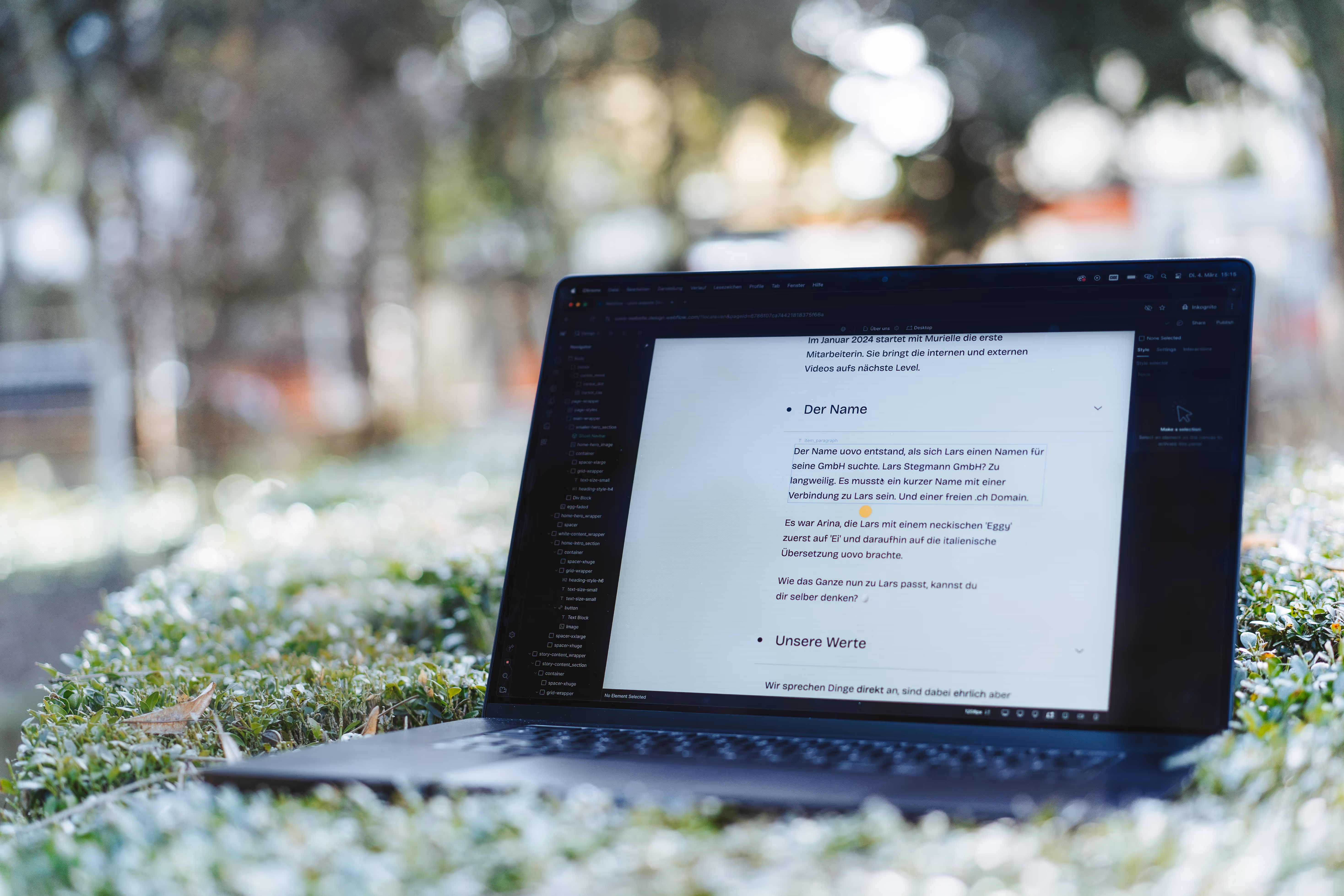 Man working on webflow