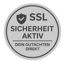 SSL Sicherheit aktiv – Dein Gutachten Direkt schützt alle Kundendaten durch verschlüsselte SSL-Verbindung und höchste Sicherheitsstandards