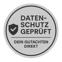 Siegel Datenschutz geprüft – sichere und vertrauliche Gutachtenerstellung nach DSGVO durch Dein Gutachten Direkt
