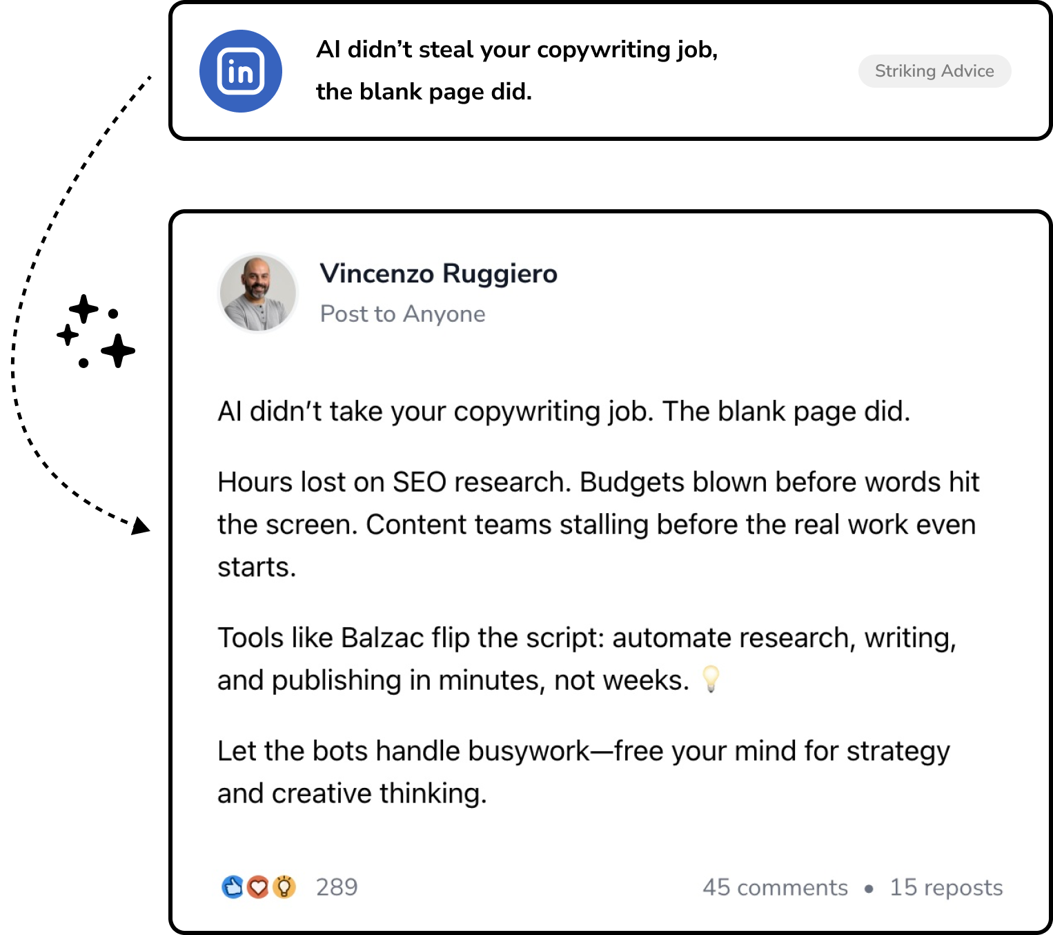 Balzac AI generates SEO optimized headlines