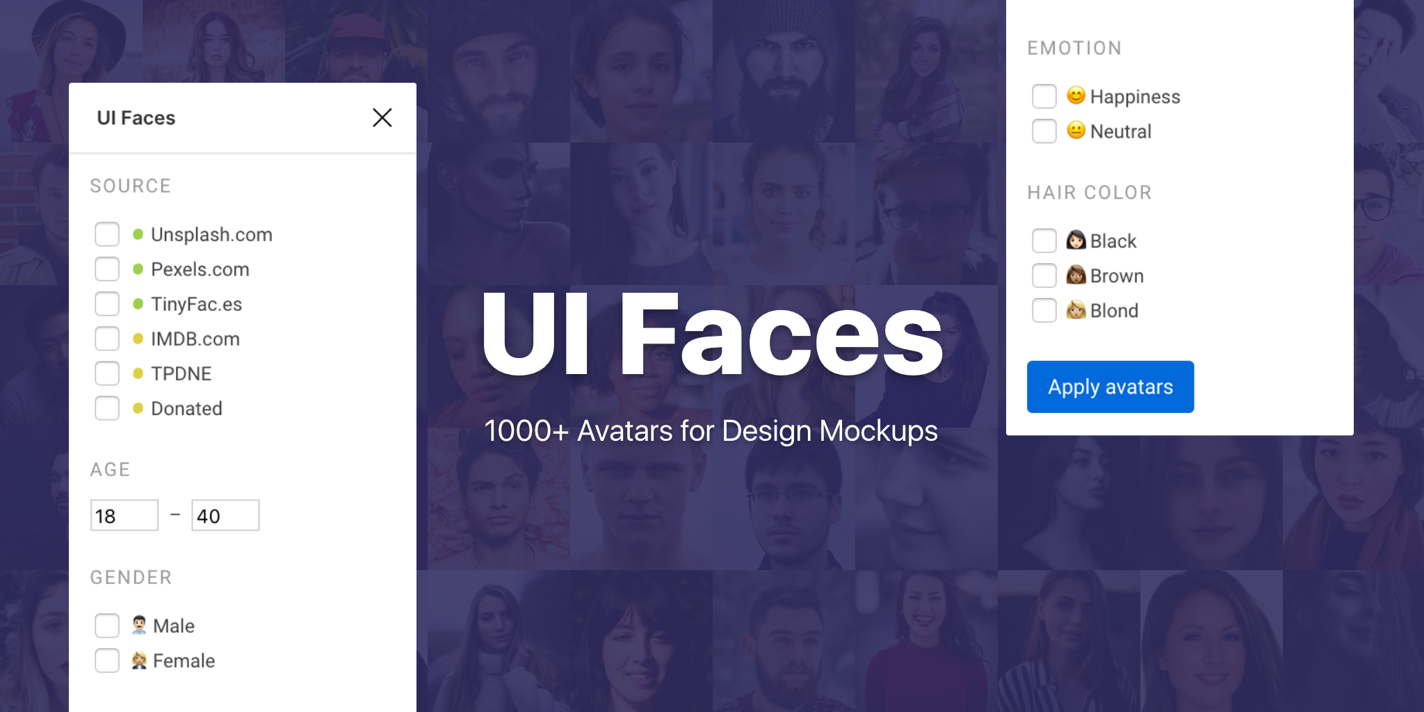 UI faces figma plugin