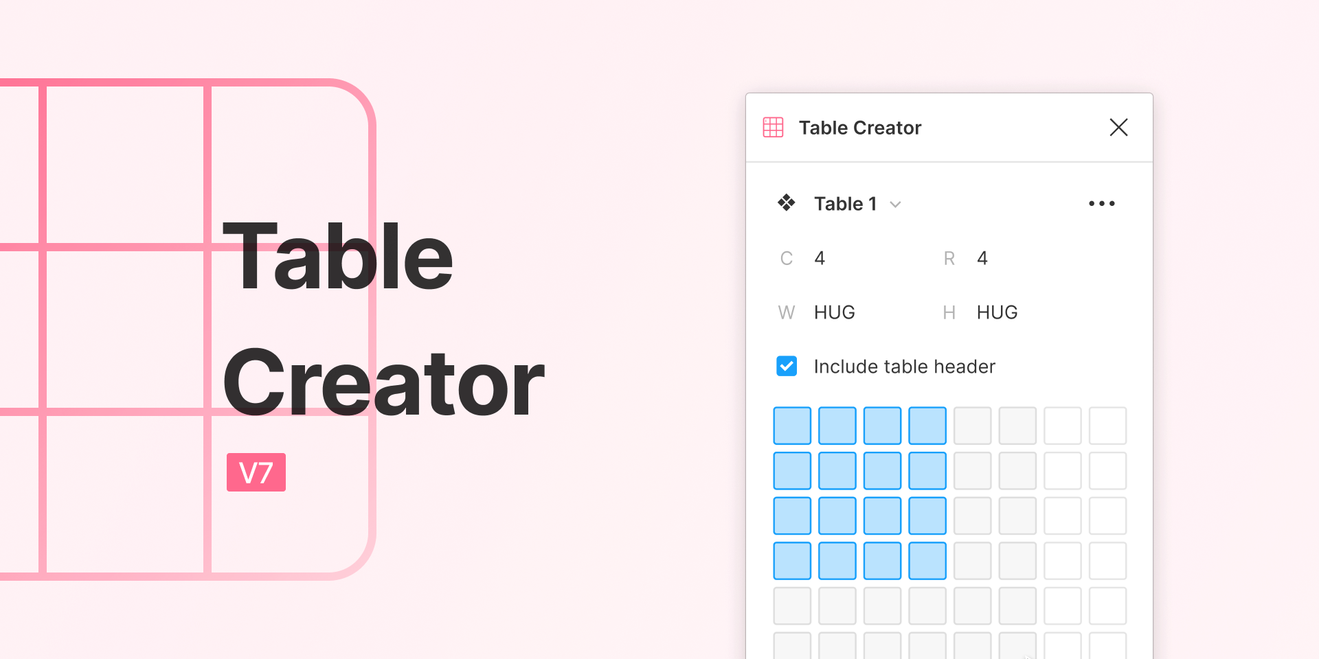 Table Creator figma plugin