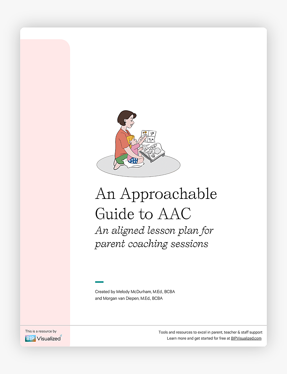 An Approachable Guide to AAC ~ Parent Coaching Lesson Plan
