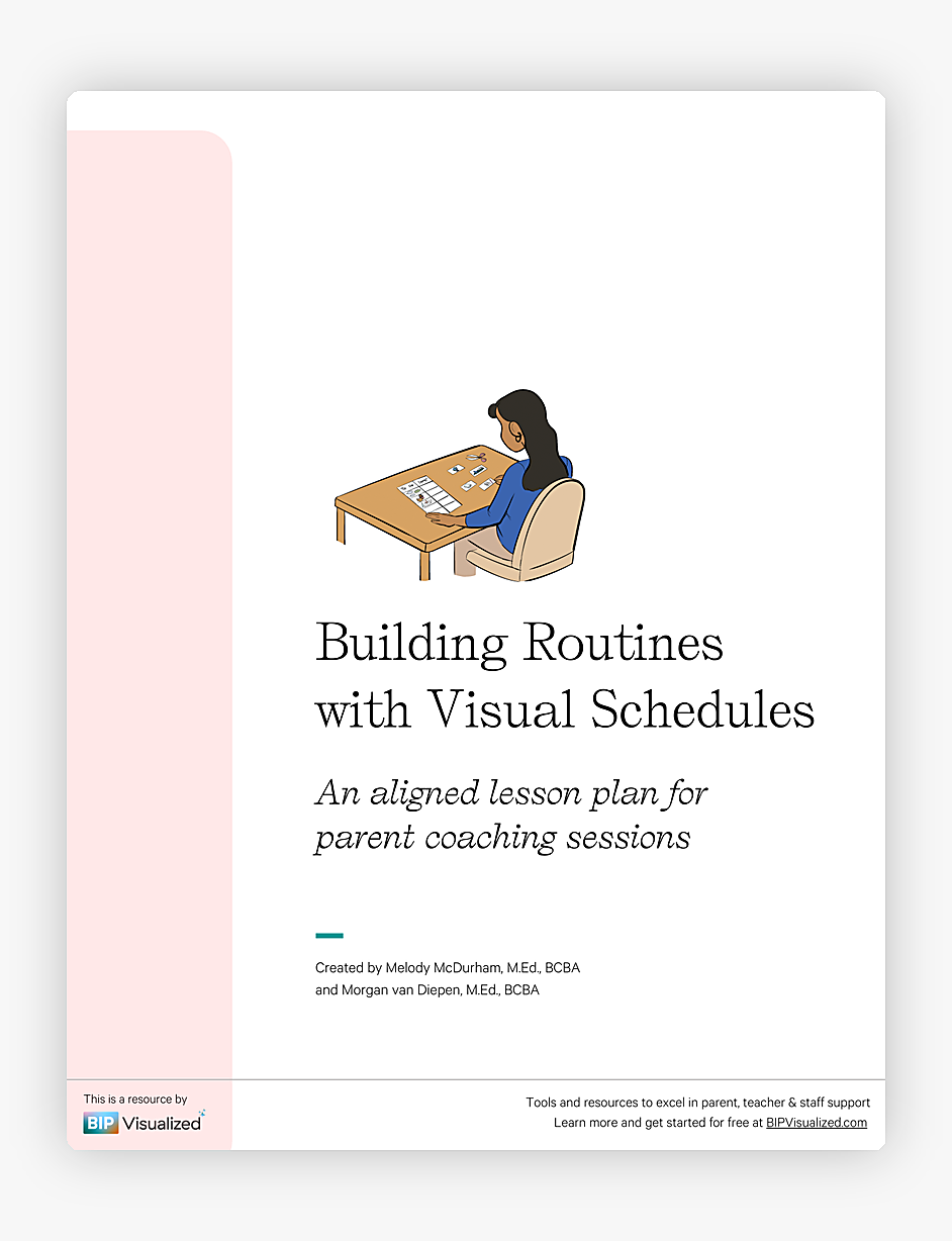Visual Schedule ~ Parent Coaching Lesson Plan