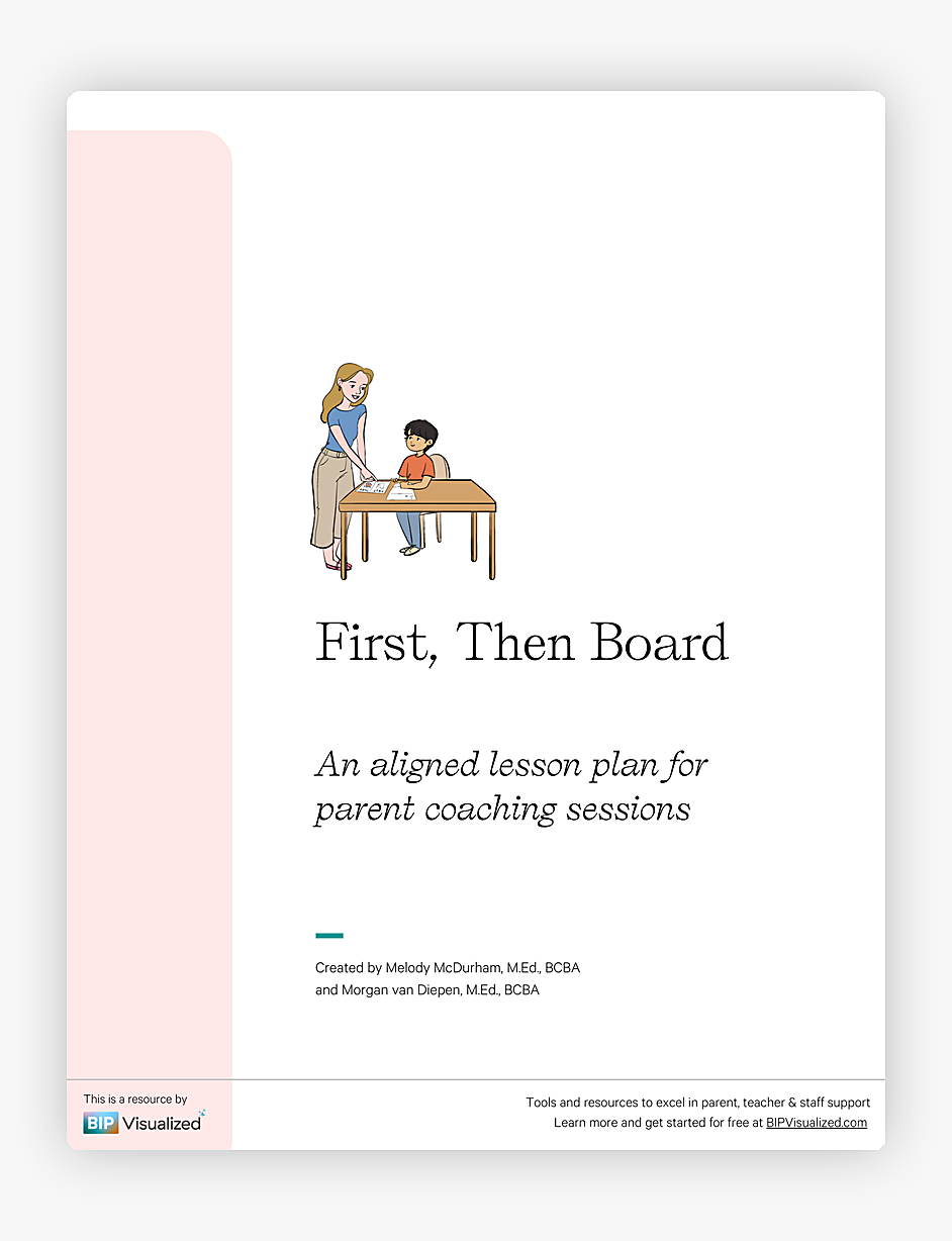 First, Then Board ~ Parent Coaching Lesson Plan