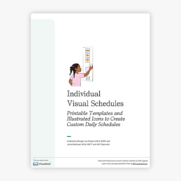Individual Visual Schedules behavior support resource