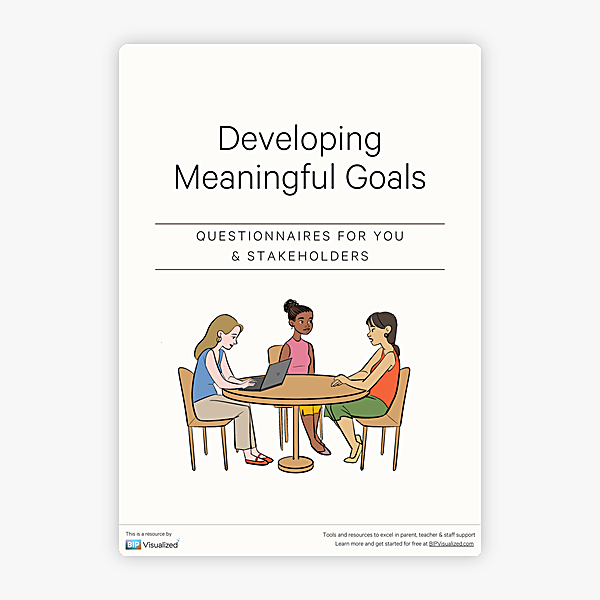 Developing Meaningful Goals Questionnaire behavior support resource