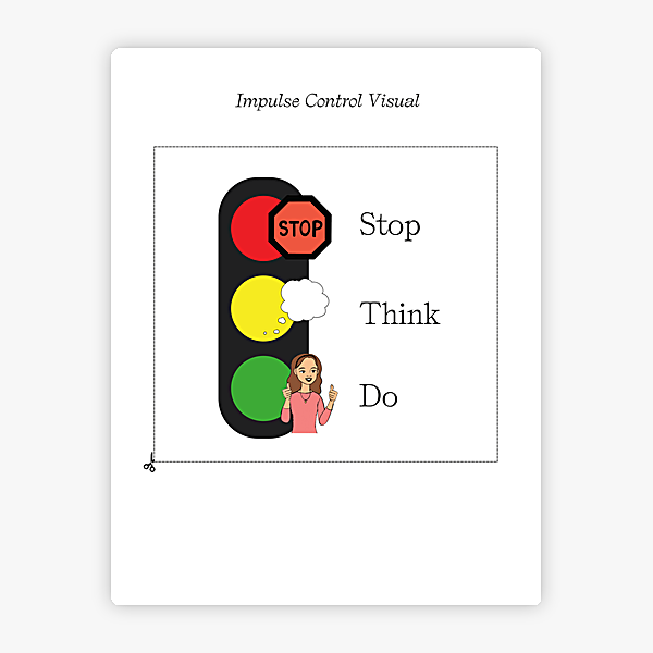 Impulse Control Visual behavior support resource