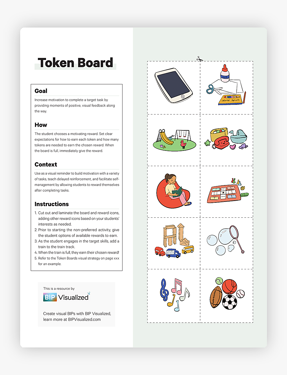 Ice Cream Token Board