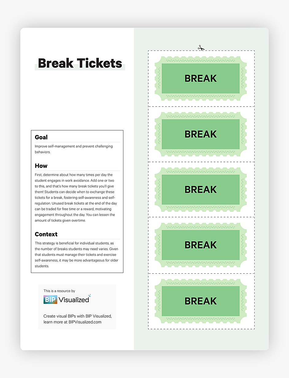 Break Tickets