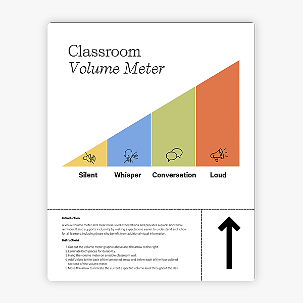 Classroom Volume Meter behavior support resource