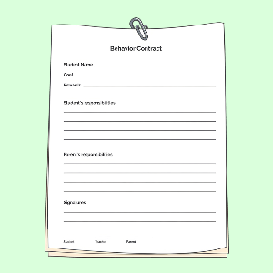 Behavior Contract visual strategy card