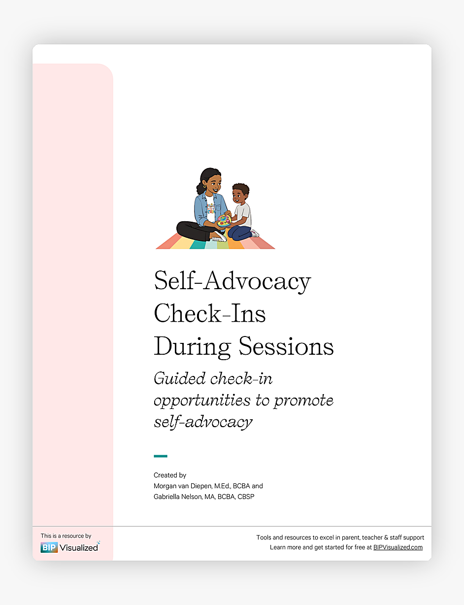 Self-Advocacy Check-Ins During Sessions