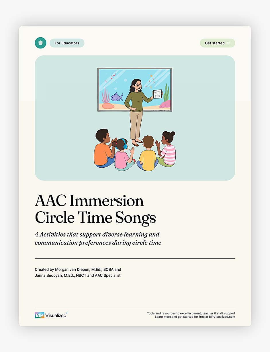 AAC Immersion Circle Time Songs