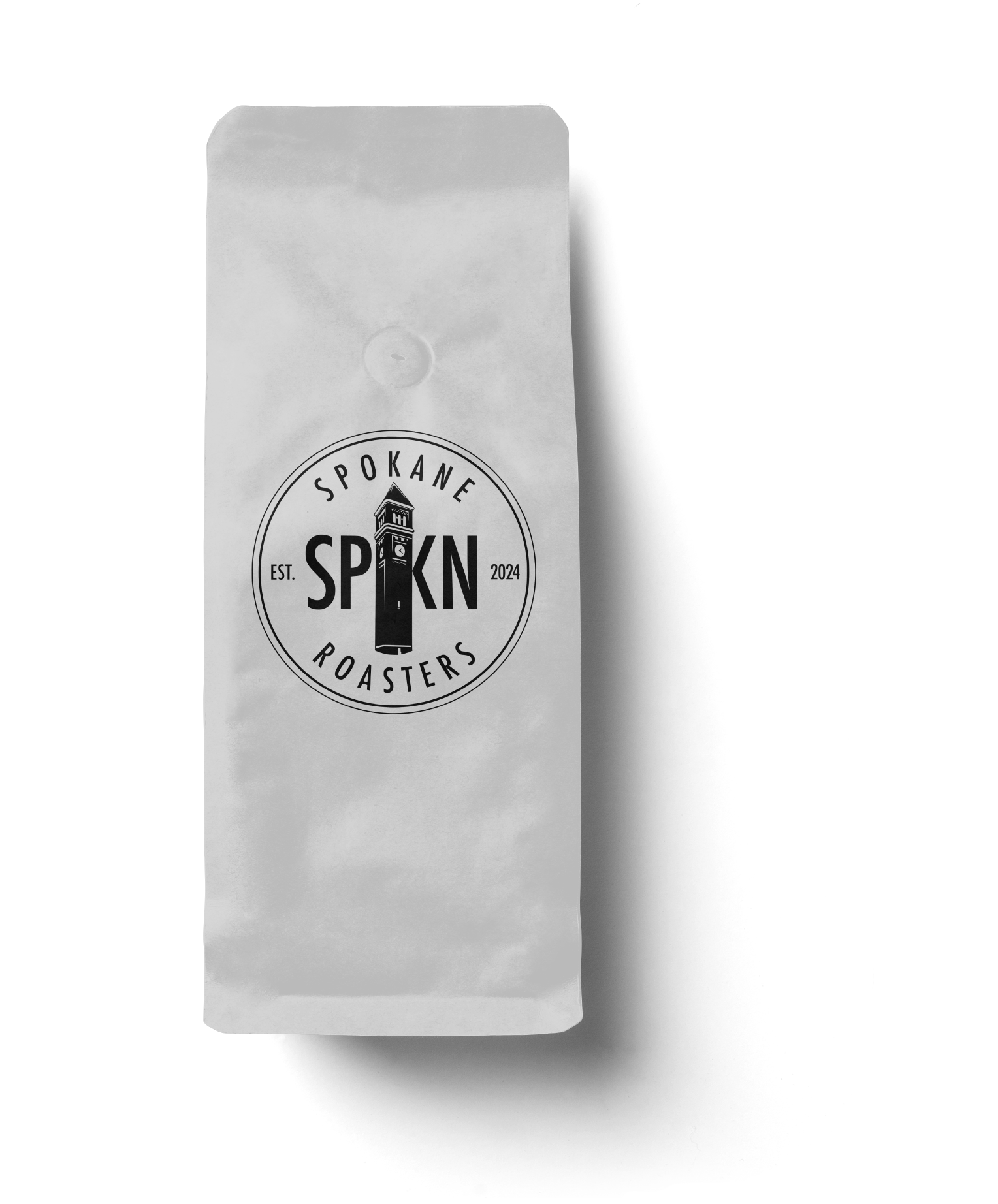 a white bag with a logo on it