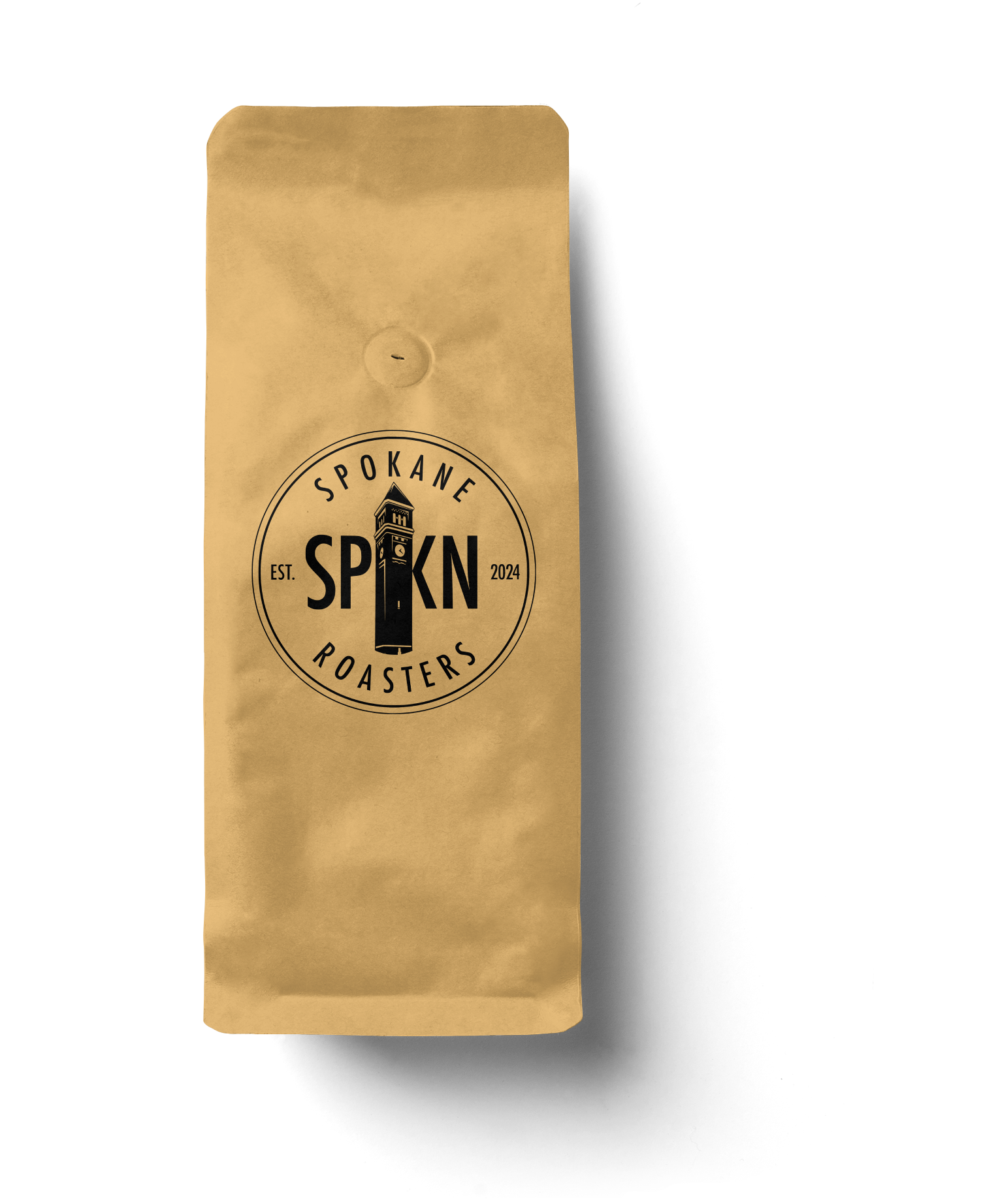 a brown bag with a logo on it