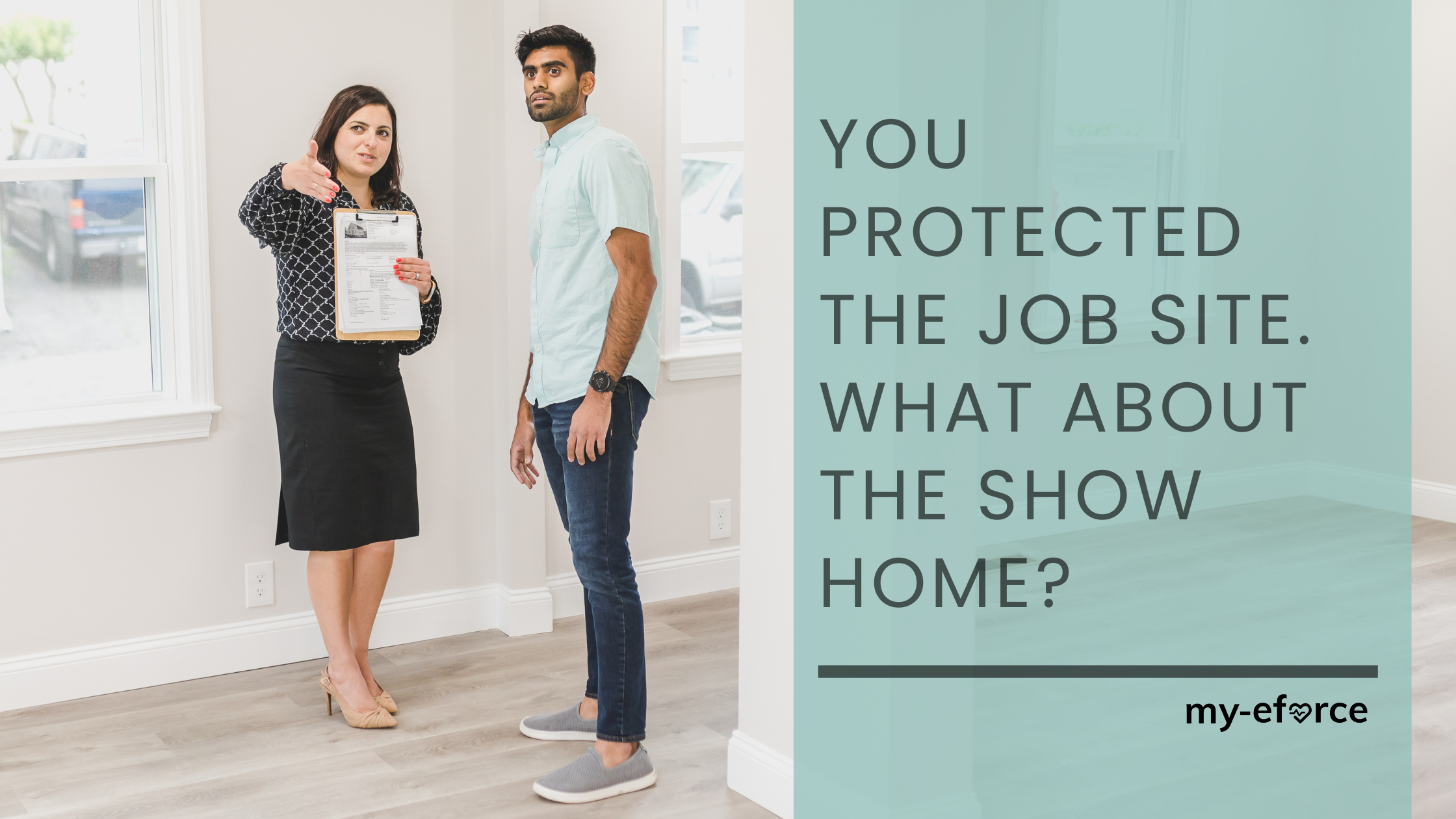 Sales consultant working alone in a show home as part of a home builder safety and lone worker safety program