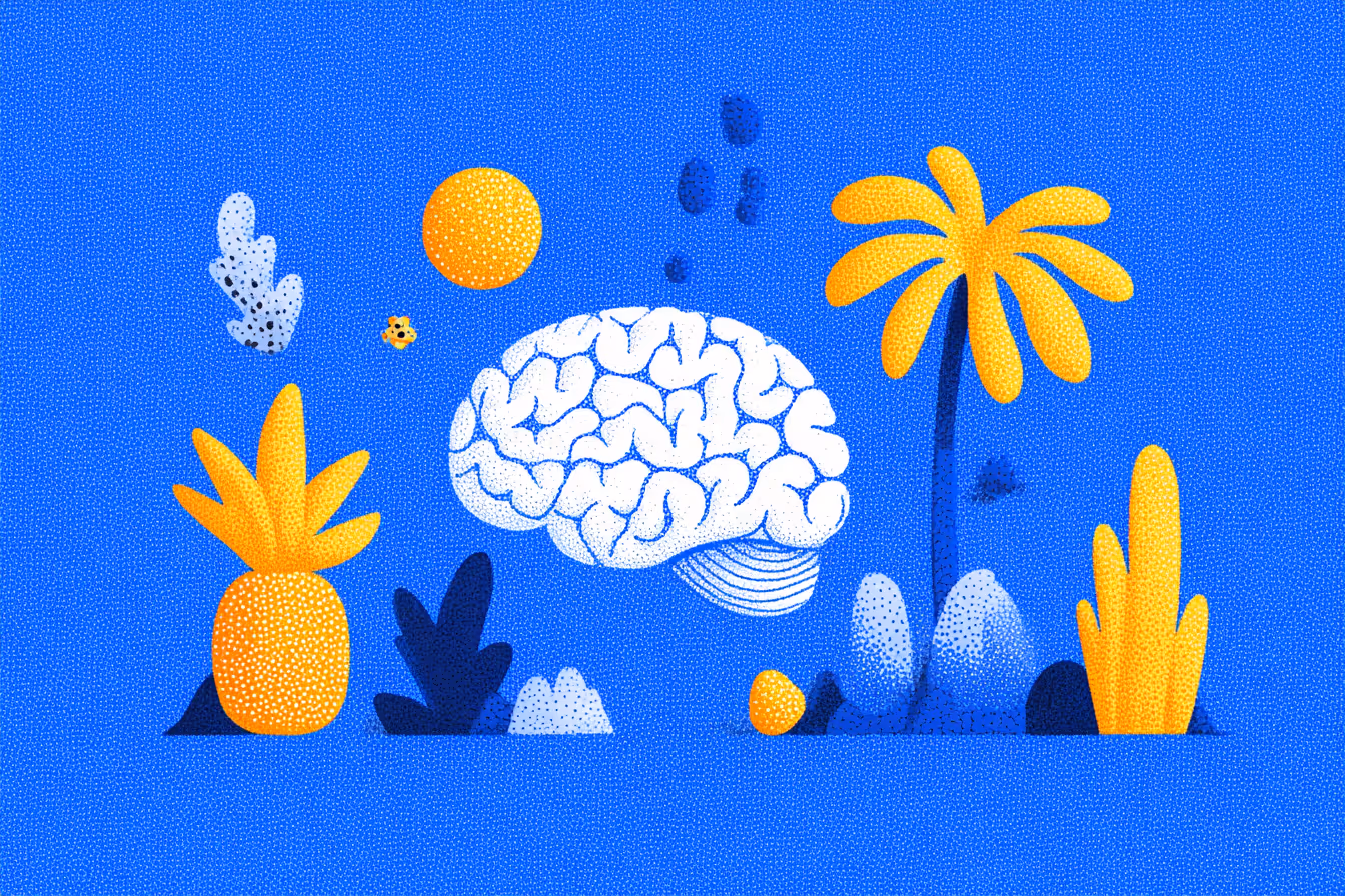 Mozek adhd ilustrace