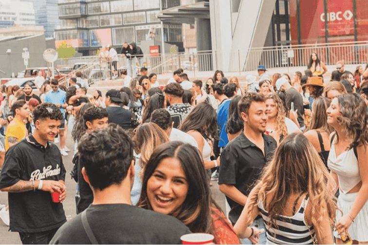Block party in downtown Calgary.