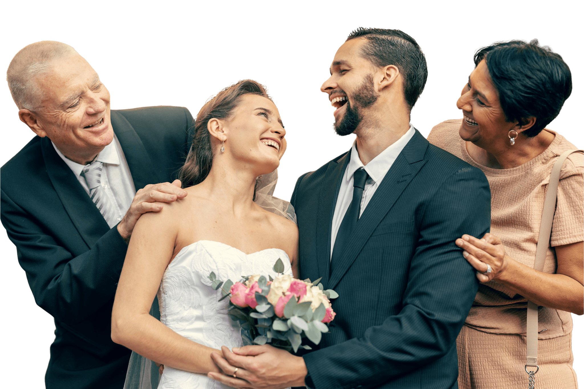 Happy man who's taken out home equity loan carries grand daughter