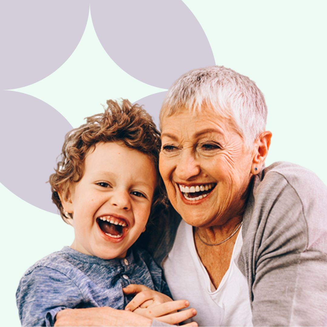 Woman with granddaughter