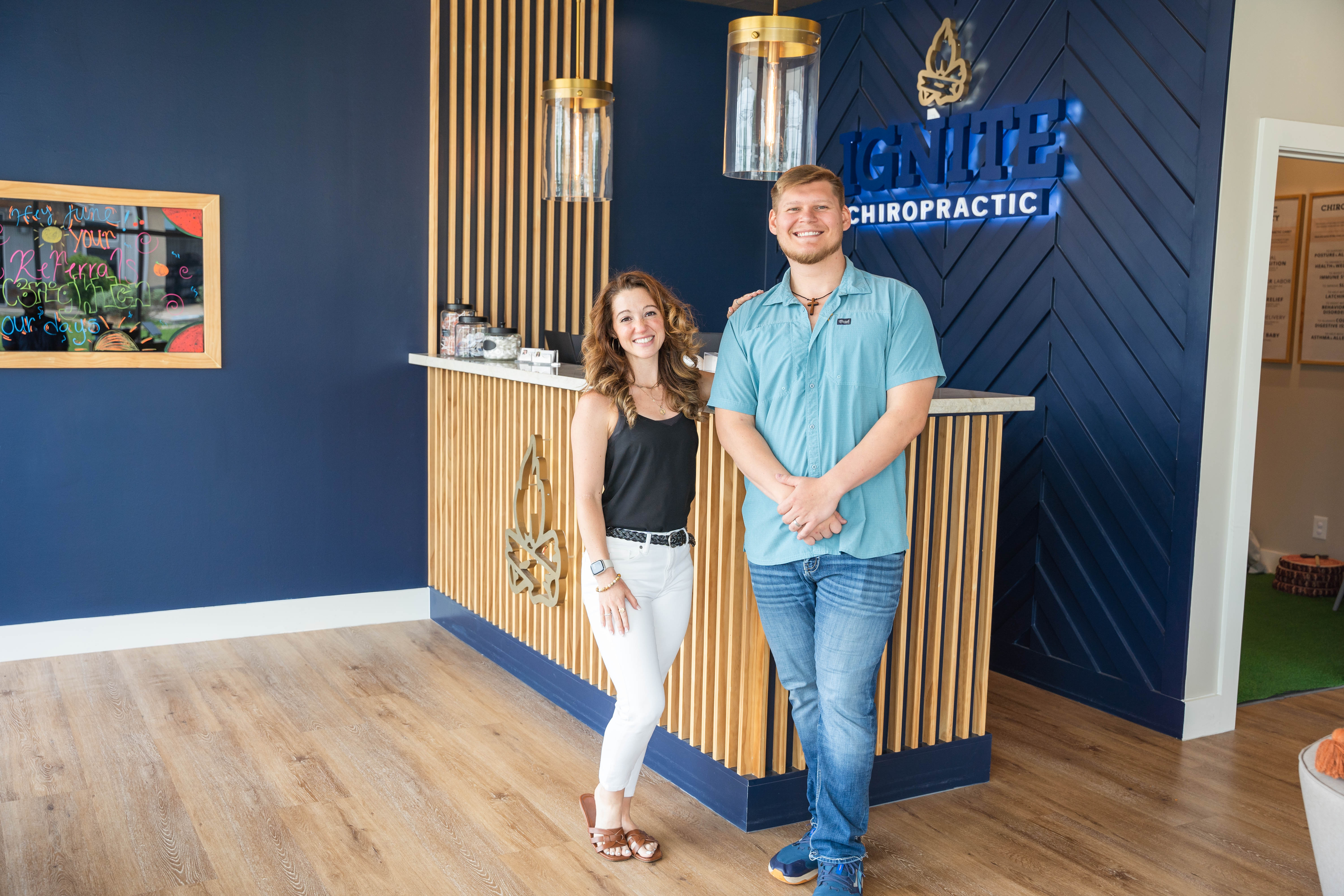 Chiropractor adjusting a patient’s spine at Ignite Chiropractic, providing healing care for Cypress families.