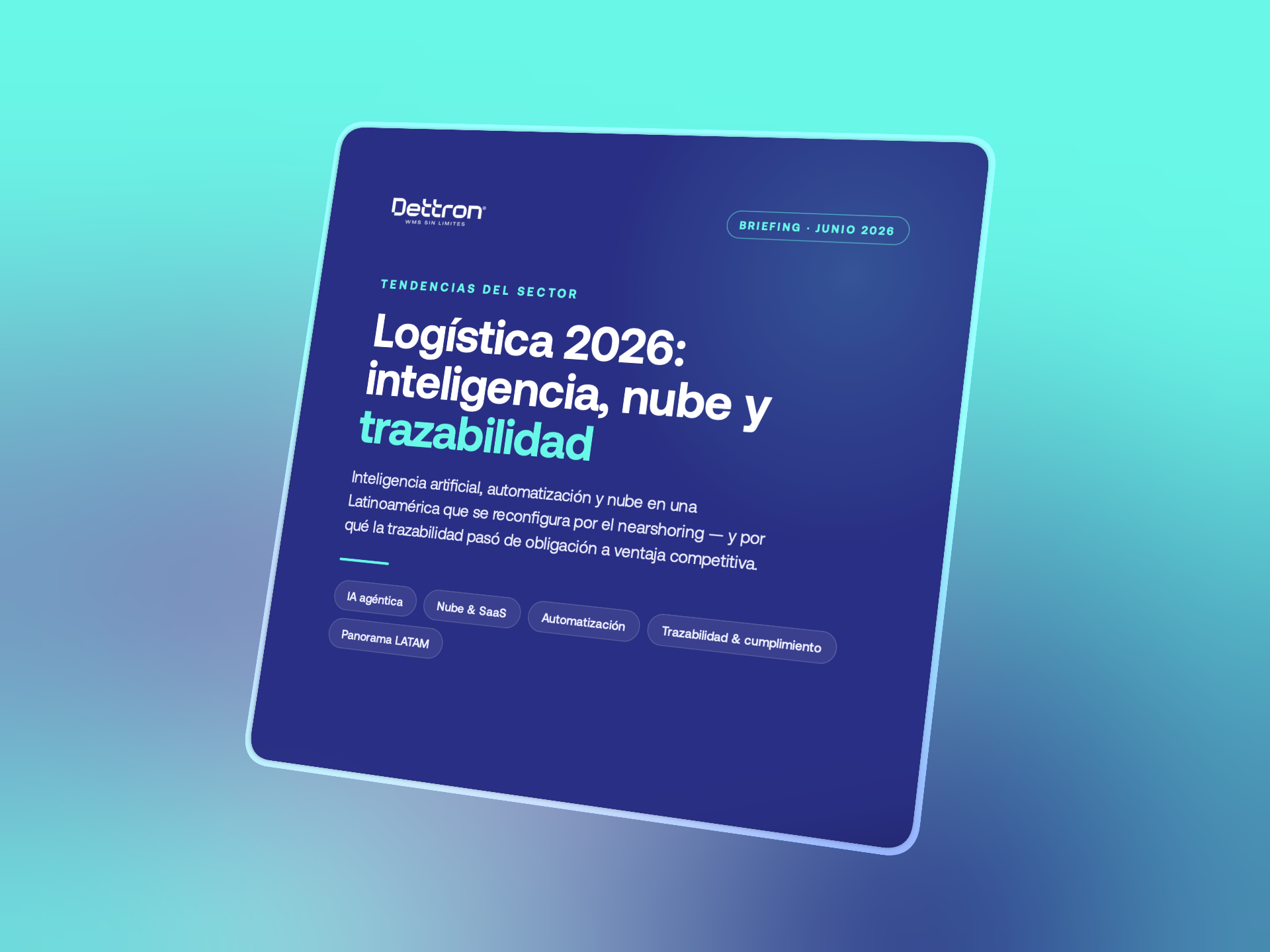 Portada del Informe de Tendencias Logísticas 2026 de Dettron WMS
