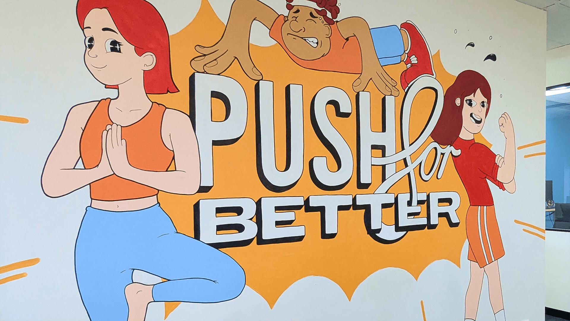 Push Up Challenge Mural