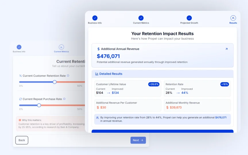 Retention Calculator popup image