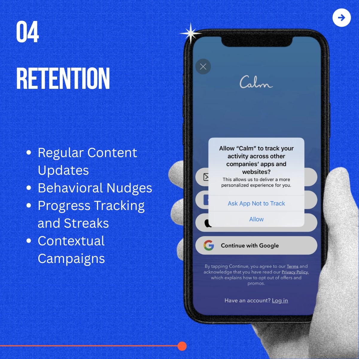 Cusromer Retention Of Calm App