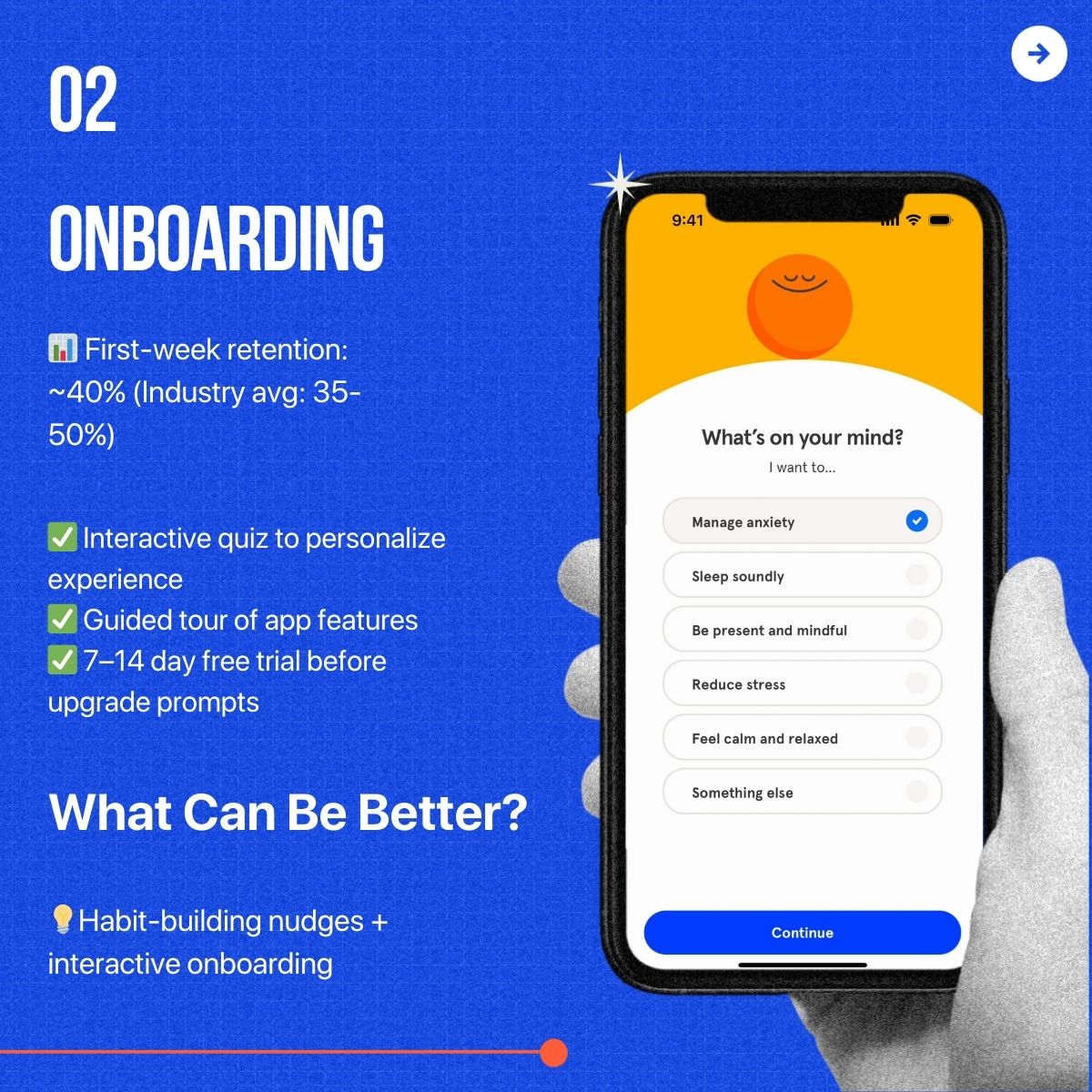 customer retention strategies - onboarding headspace