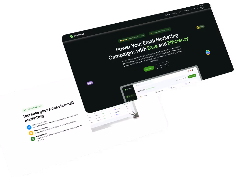 screenshot of website design