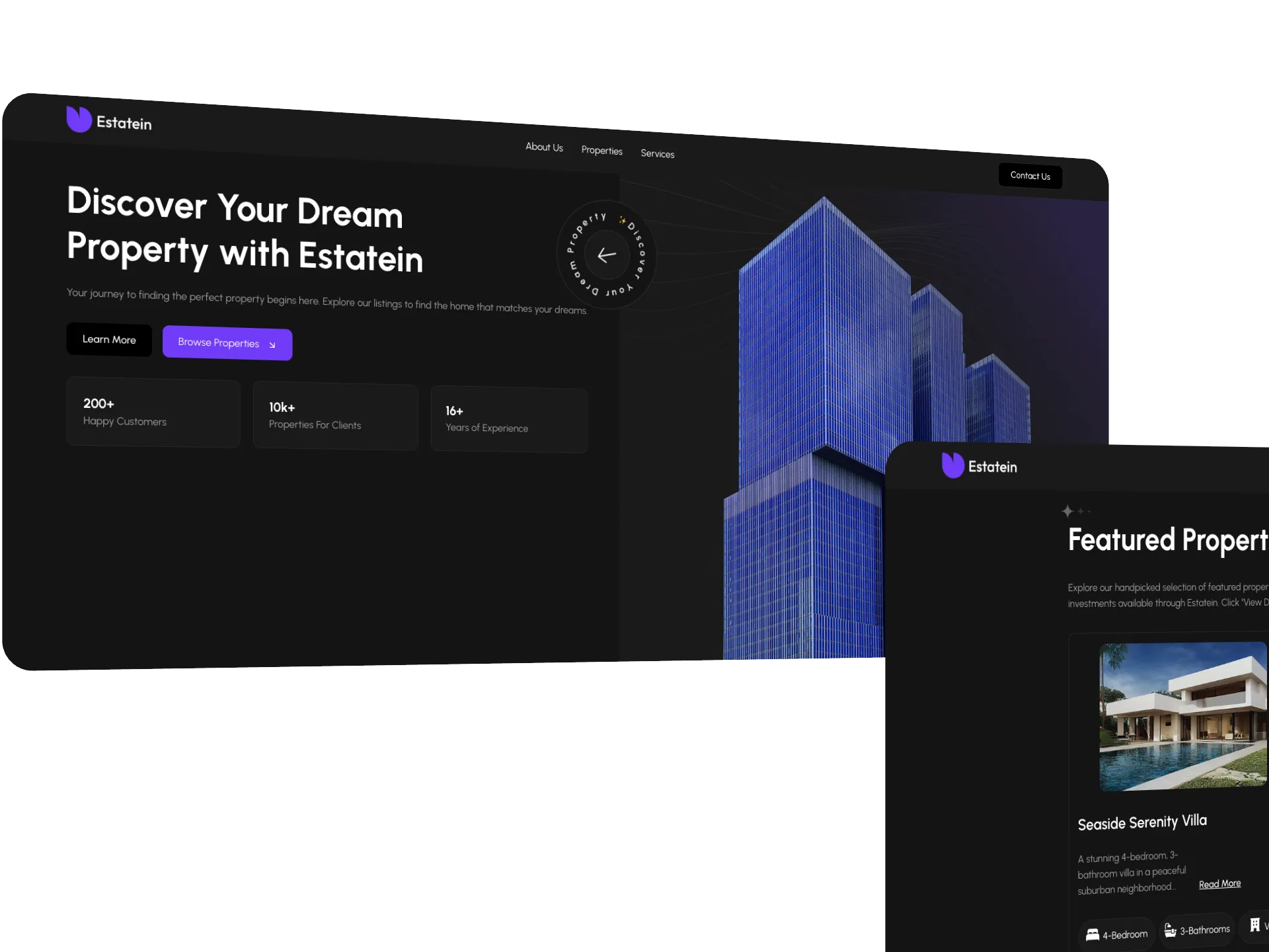 screenshot of web design