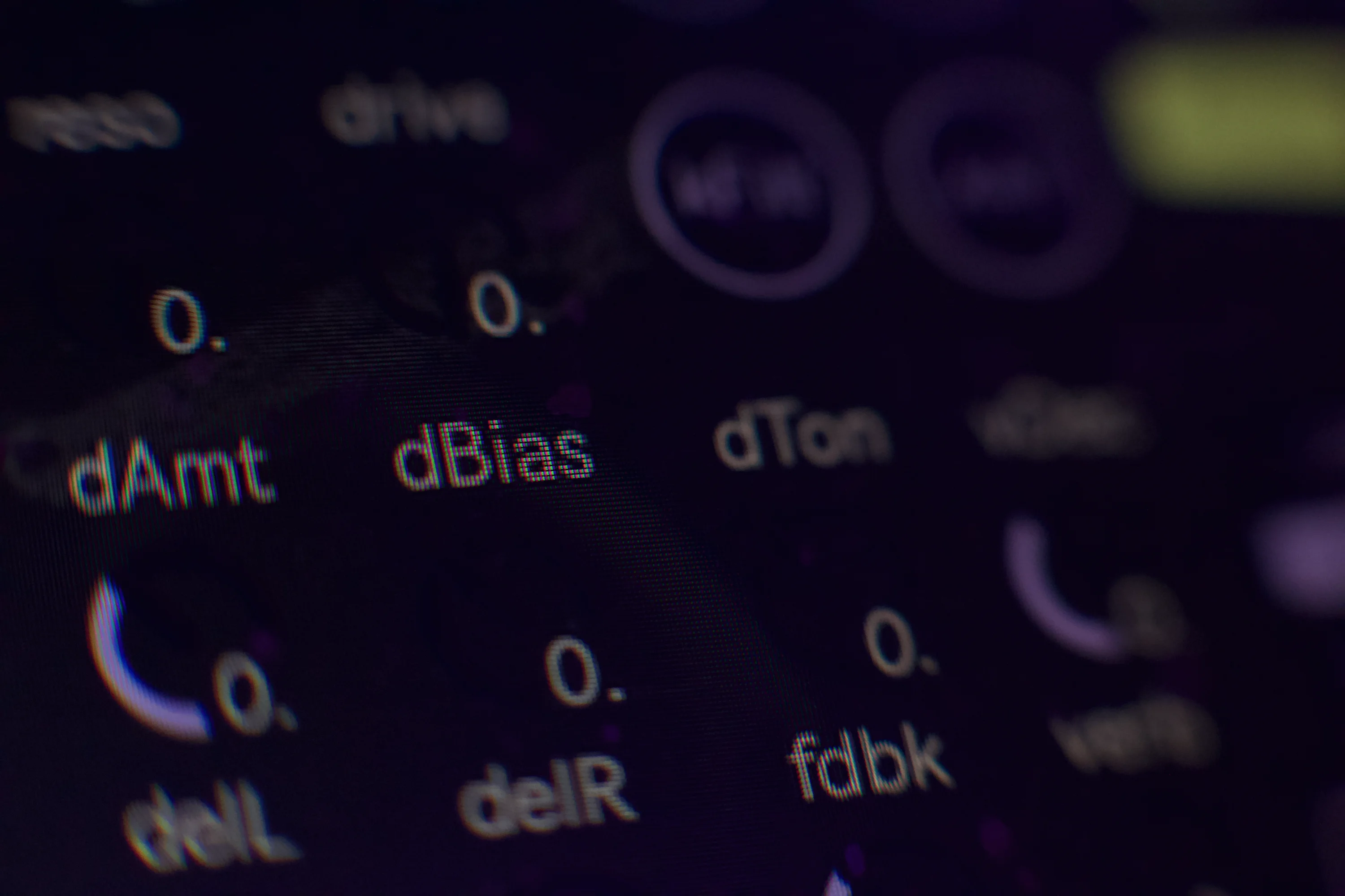 distortion FX settings including bias, tone and amount for max for live device's DJ effects chain. echo out and ping-pong delay settings below