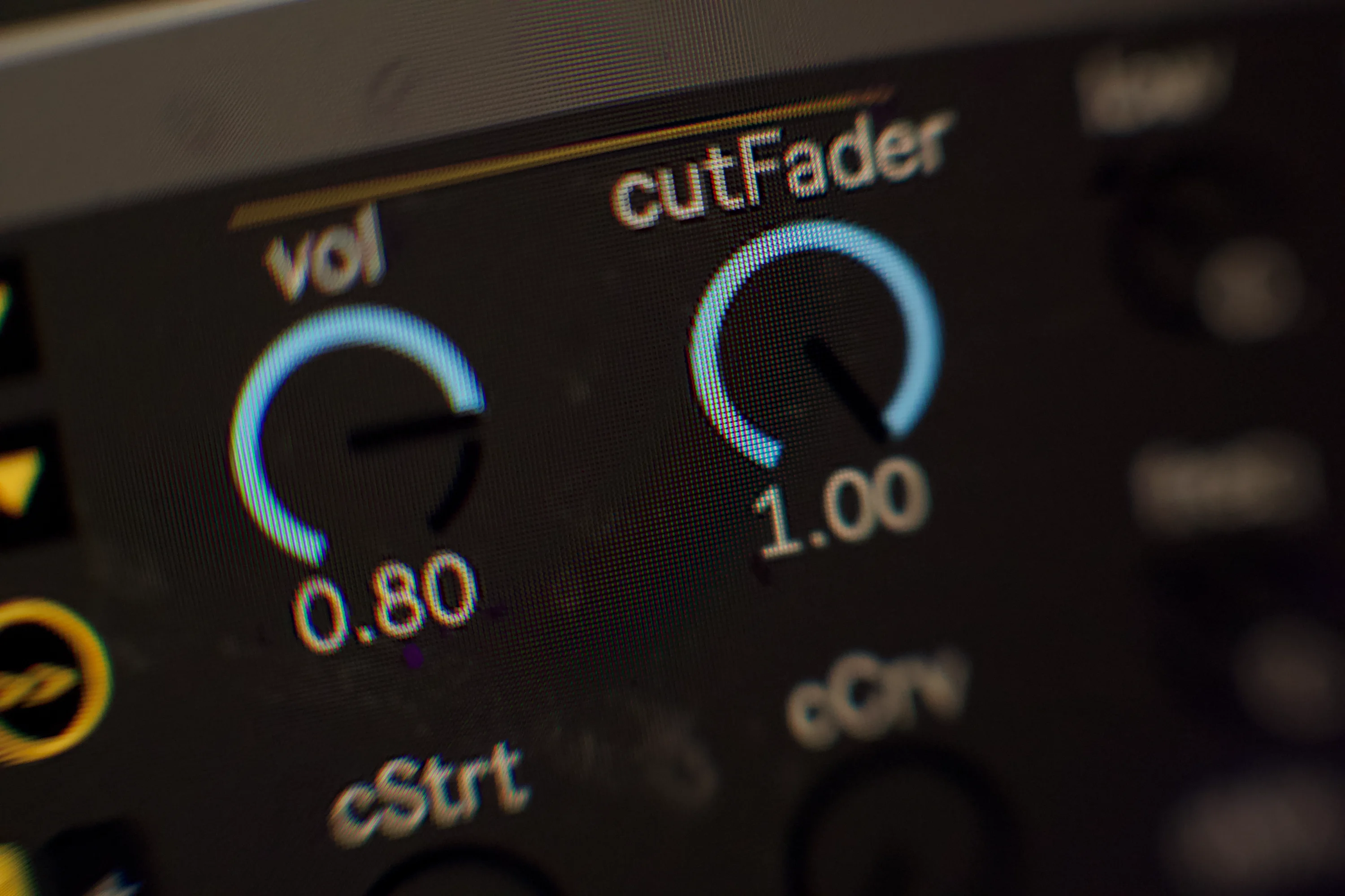 MIDI mappable custom crossfader controls for max for live DJ device. controls for the crossfader curve and crossfader cut and volume