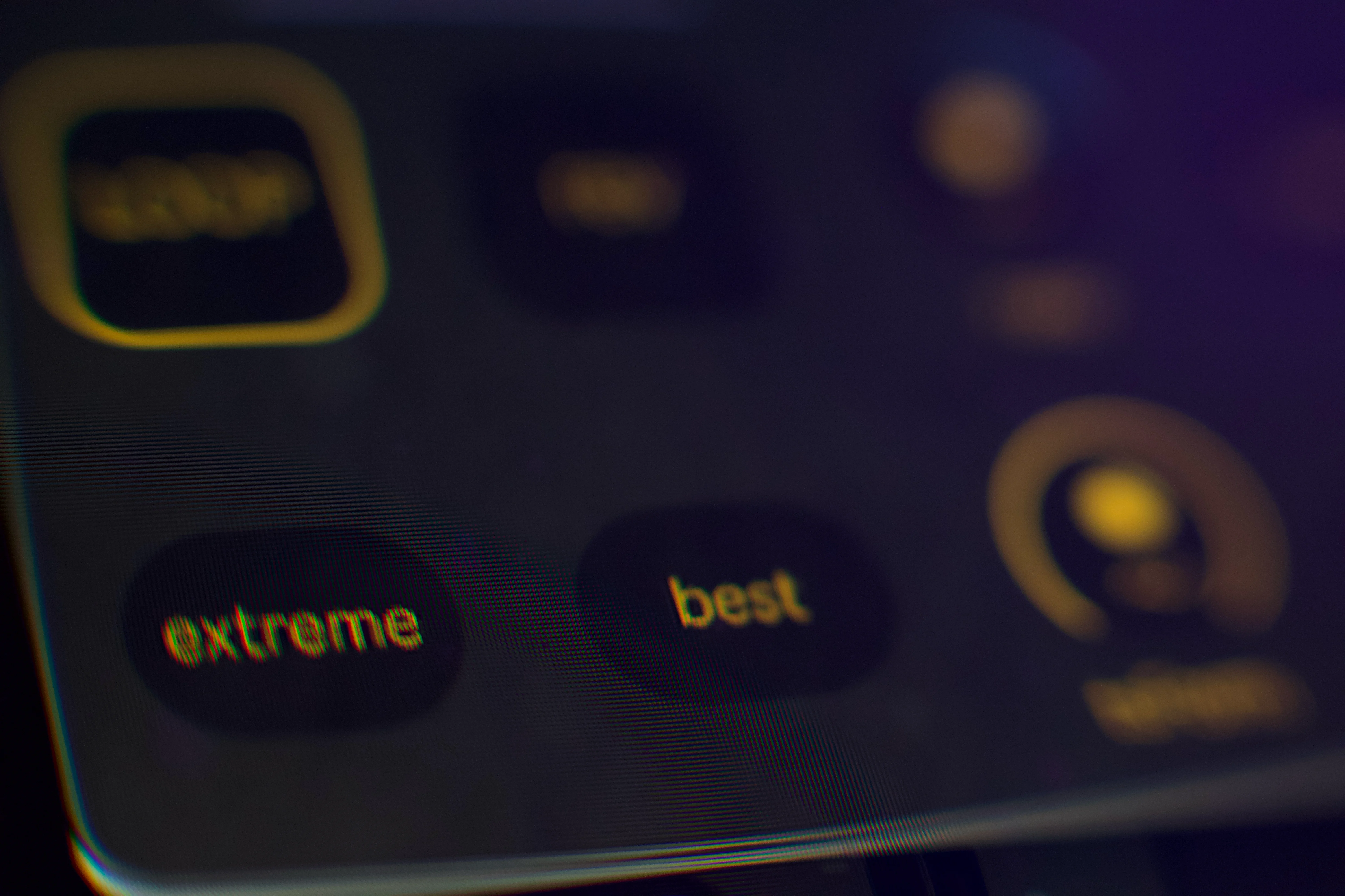 Close up of MNGLseq's timestretch algorithm selectors and quality levels. The current mode is extreme for extreme stretching at the best quality level