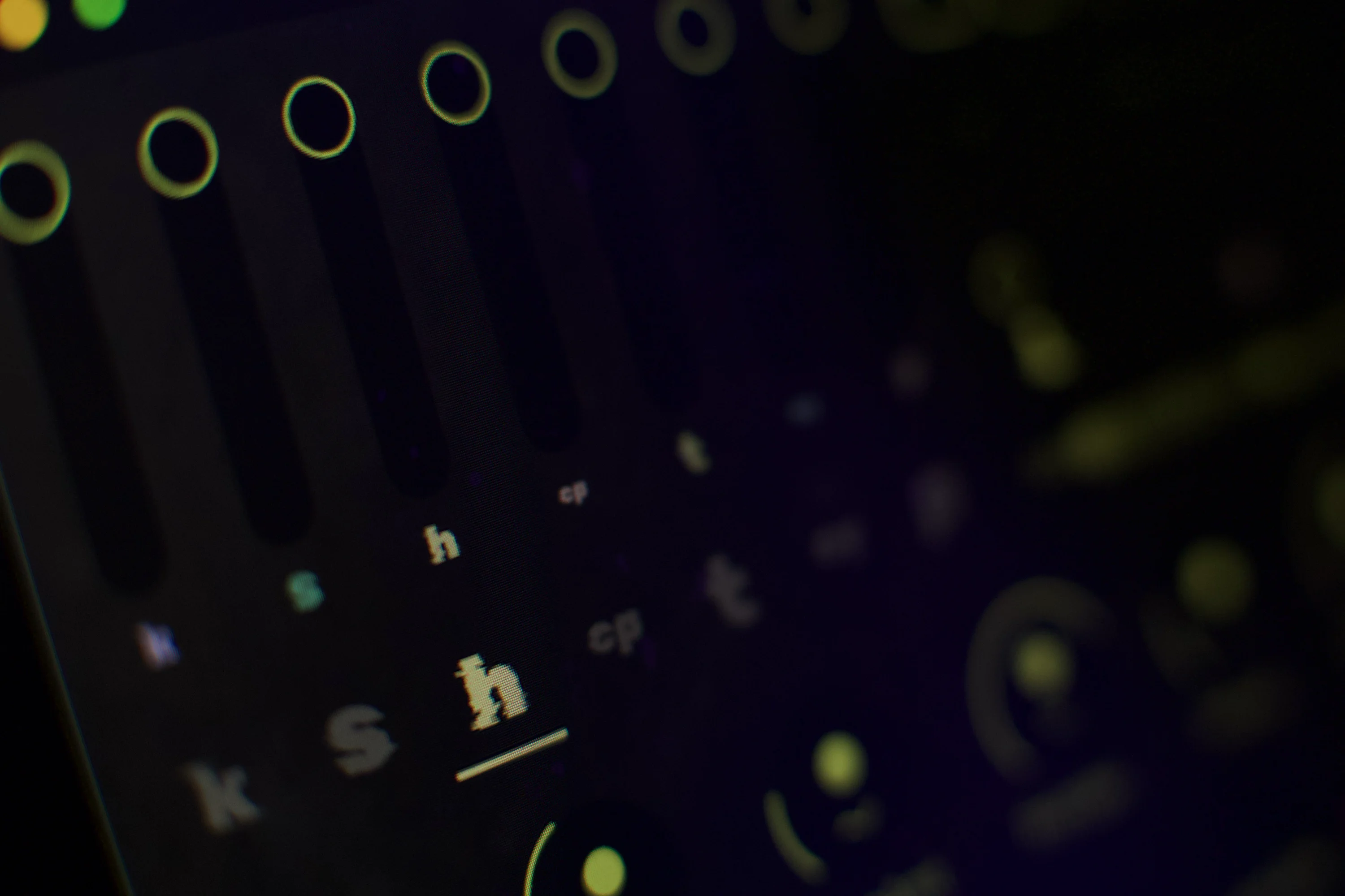 menu selector for the kick, snare, hi-hat, clap, tom, cymbal and percussion voices of the max for live VST DRUMseq for Ableton Live 12
