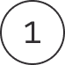 Black circular button with the number 1 in white centred inside.