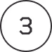 Black circle with the number three centered inside.