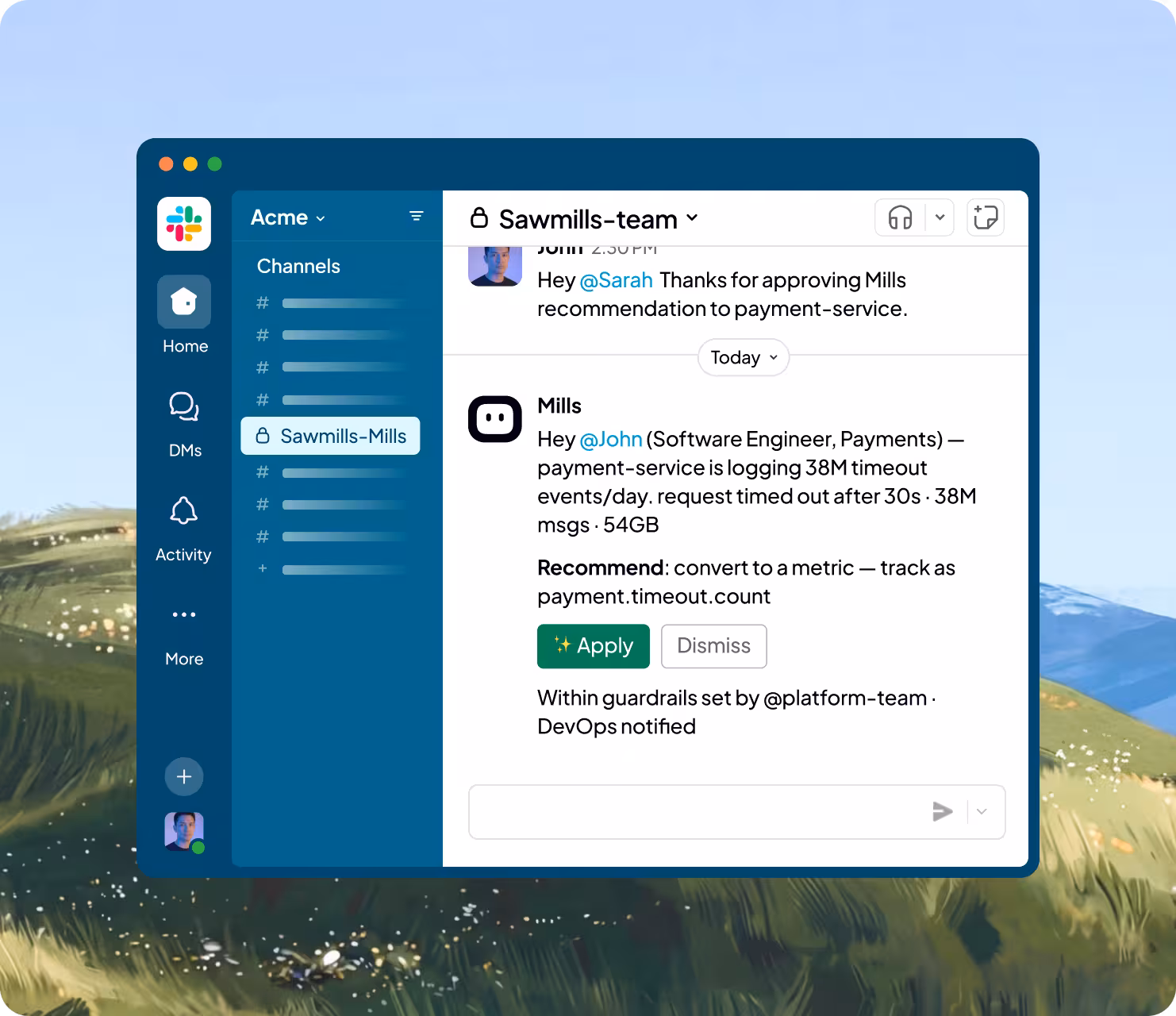 Developer self-service