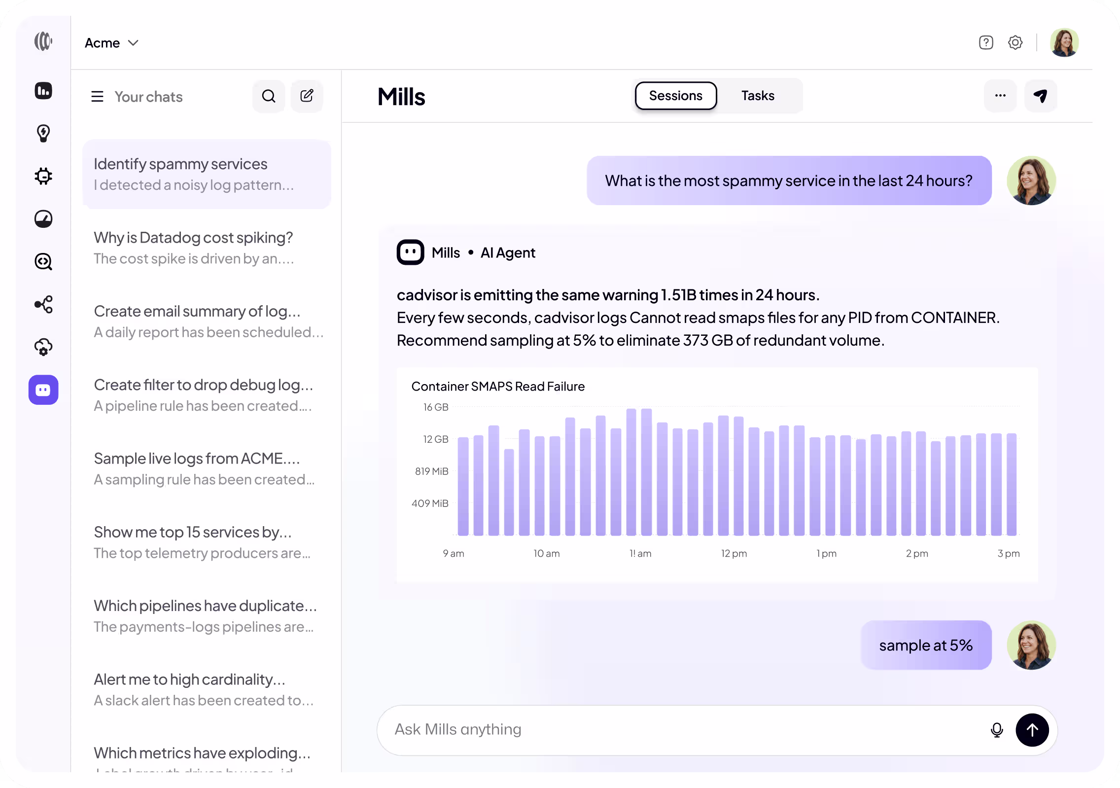 Telemetry data expertise, on demand