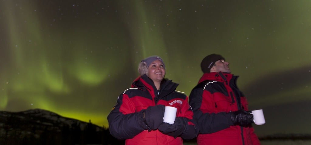 Aurora Borealis and Boréale Lodge