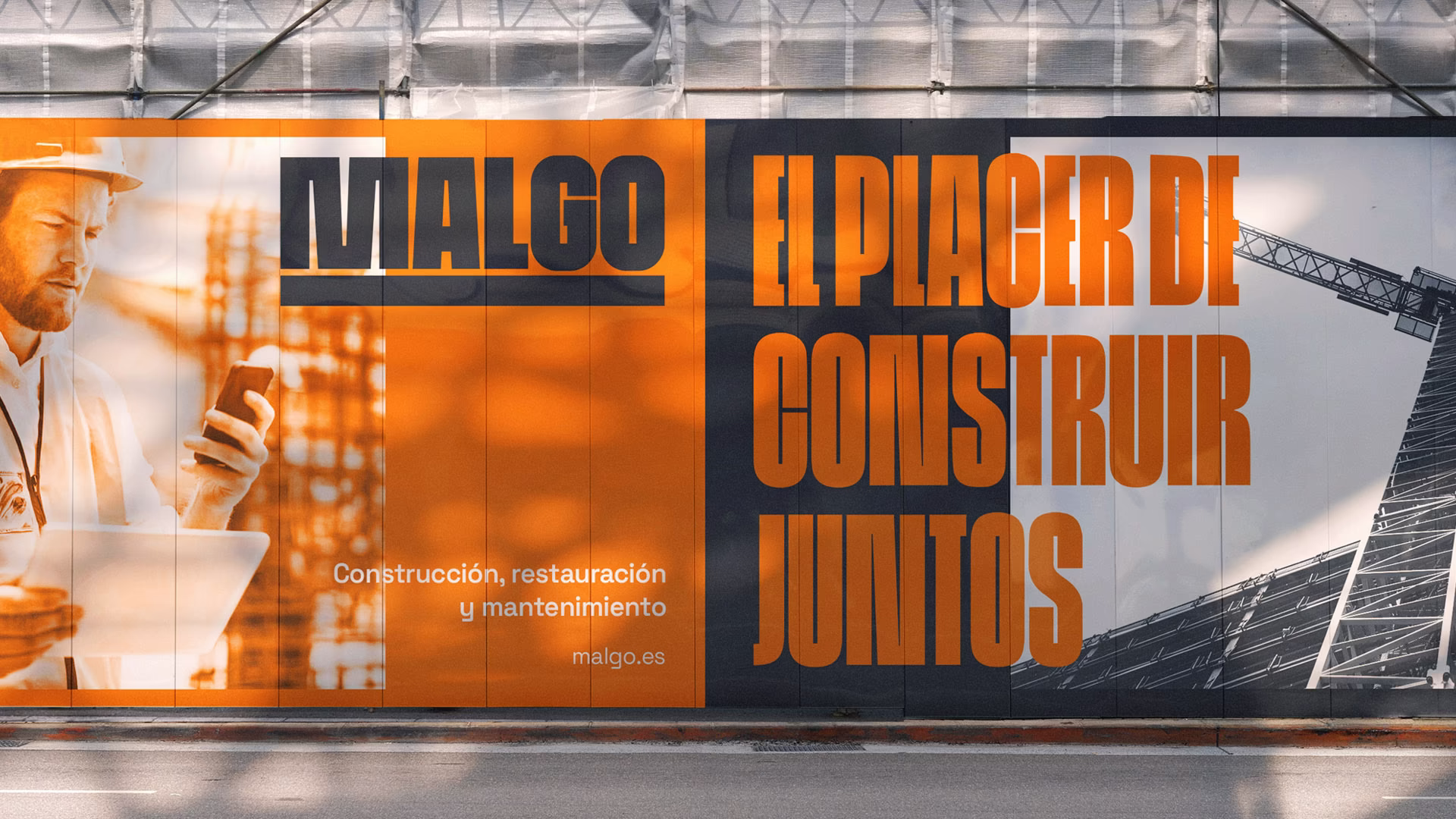 Diseño de una valla de obra para Malgo
