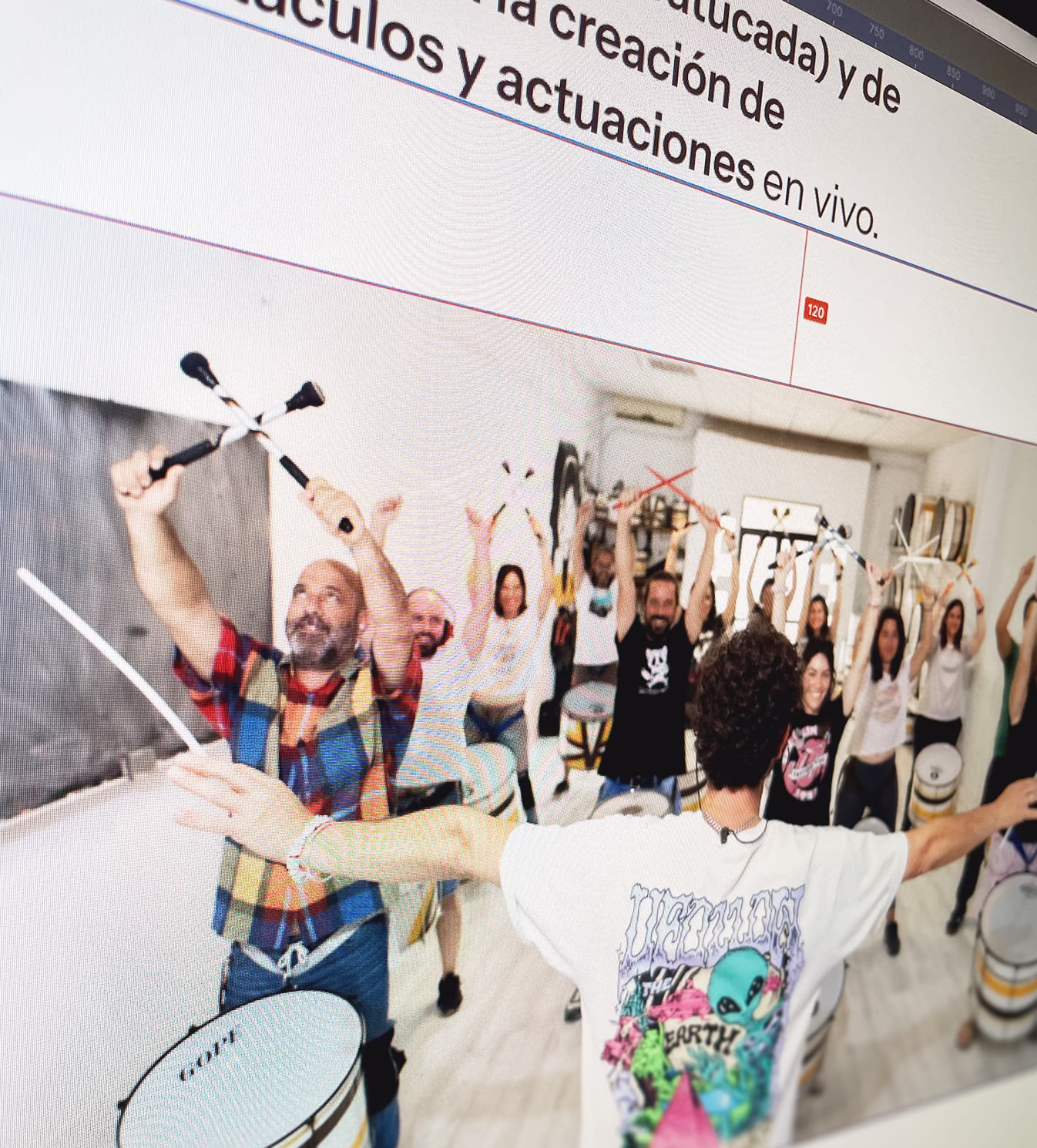 Imagen del proceso de creación de la web en Webflow