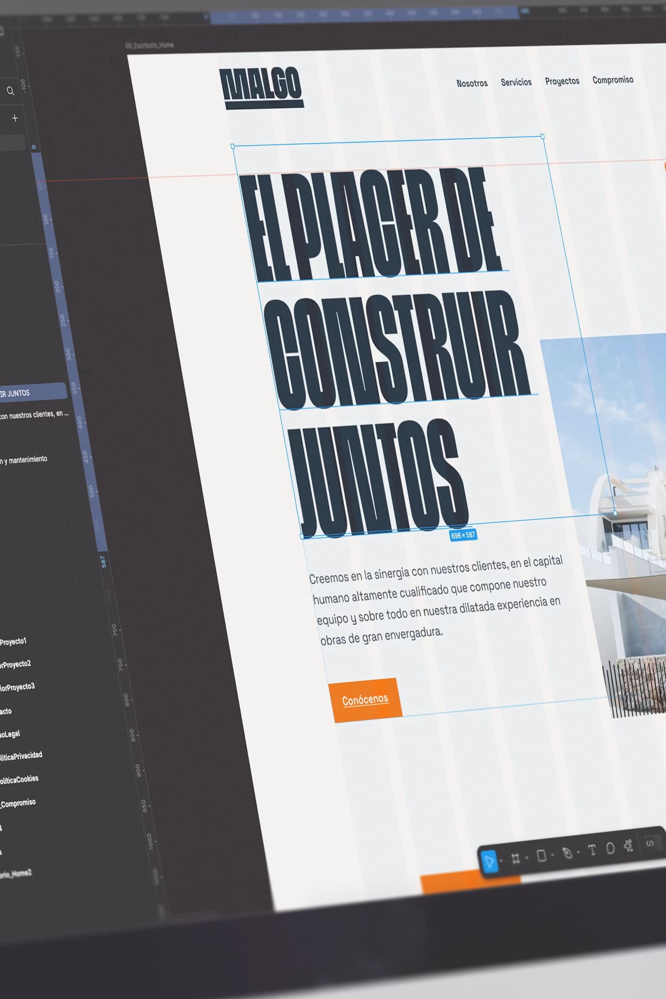 Imagen del proceso del diseño web