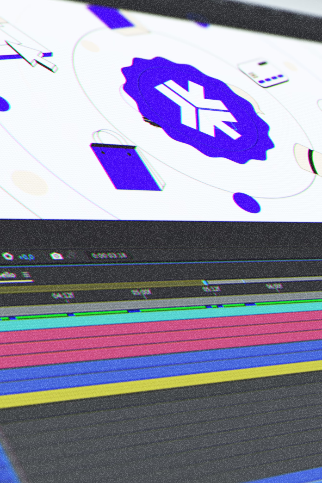 Imagen del proceso de animación an After Effects