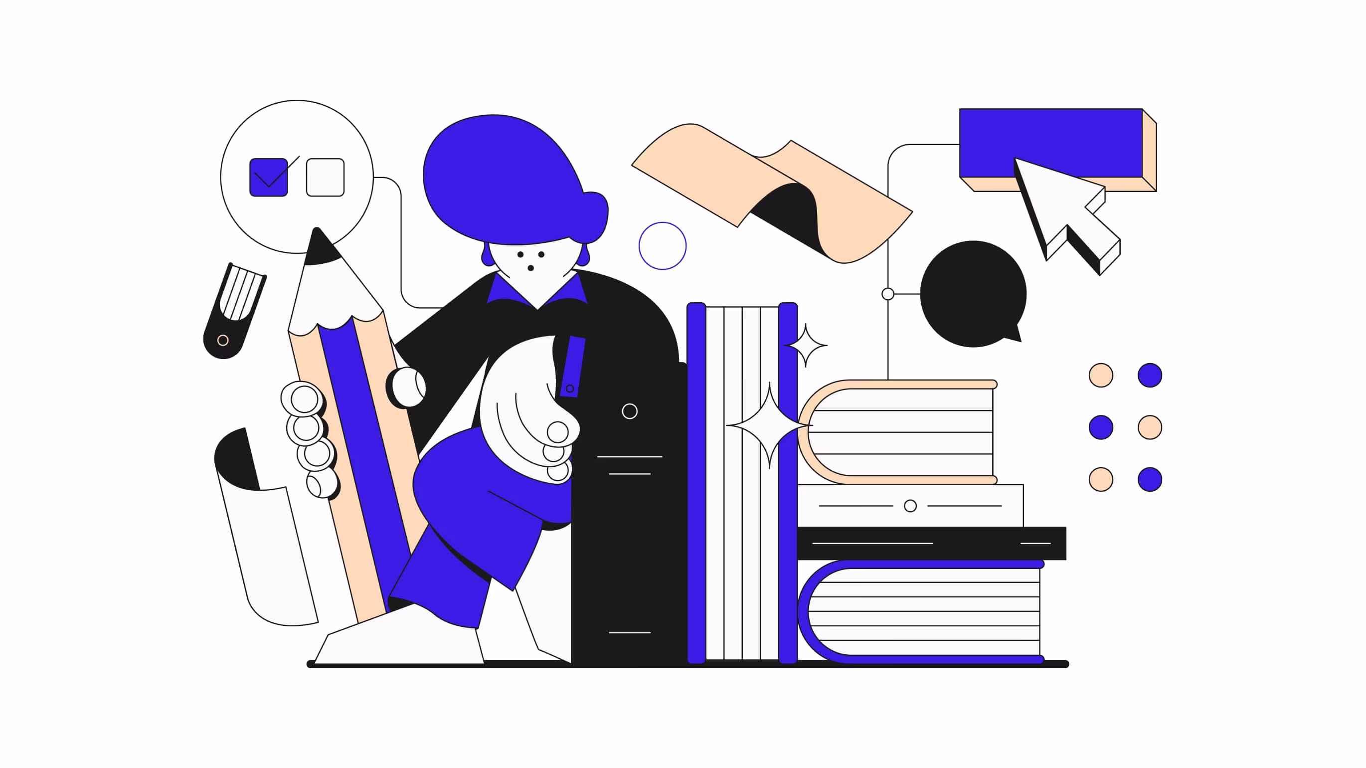 Ilustración para la sección de educación y formación